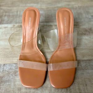 Zara Basic Collection Clear Strap Heels- Size 9